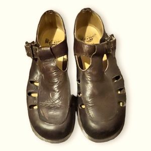 RARE Vintage Doc Marten 8251 T-strap Sandals in Chocolate Brown, Size 8